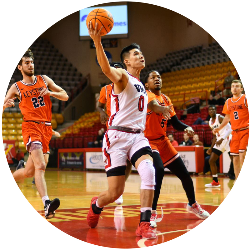 VMI sports basketball game player