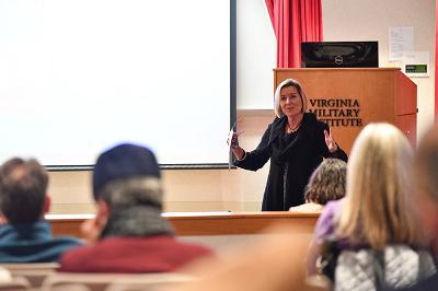 Dr. Florence Martin speaks during the Tournées Film Festival