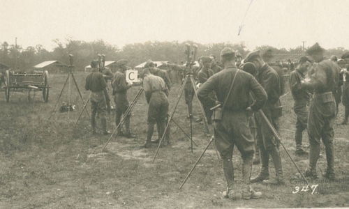 VMI cadets at ROTC Artillery summer camp, Ft. Meade, Maryland.