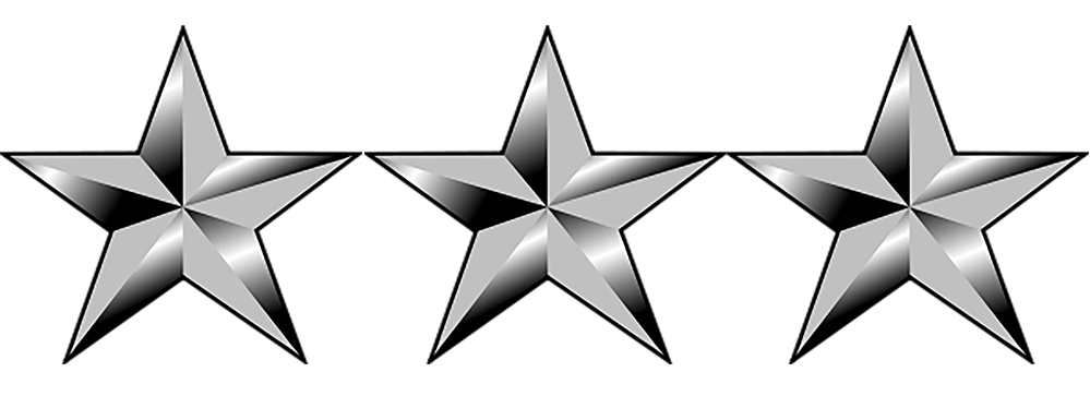 O9 Lieutenant General three-star USMC insignia