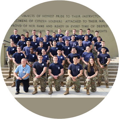 Emergency Response Team EMT group of cadets photo circle