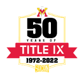 Logo celebrating 50 years of Title IX