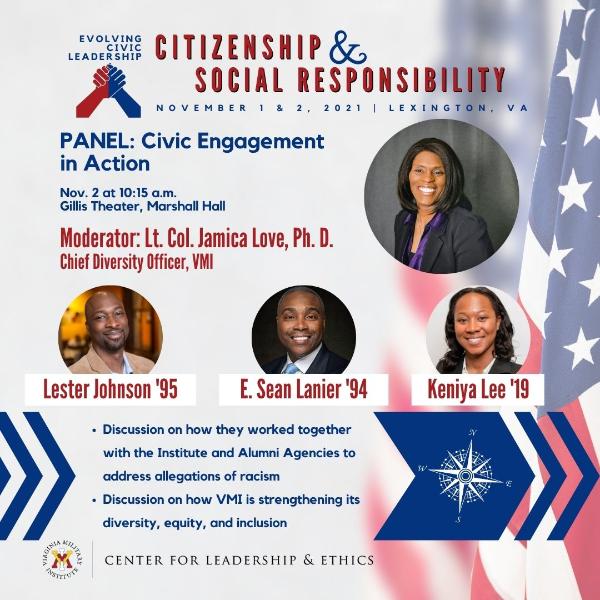 Promotional image tile of 2021 Fall leadership conference alumni panel with Lt. Col. Jamica Love