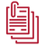 Icons of documents with paperclip