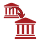 Icon of two buildings with arrow between indication transfer