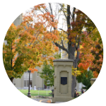 Limits gate with fall foliage