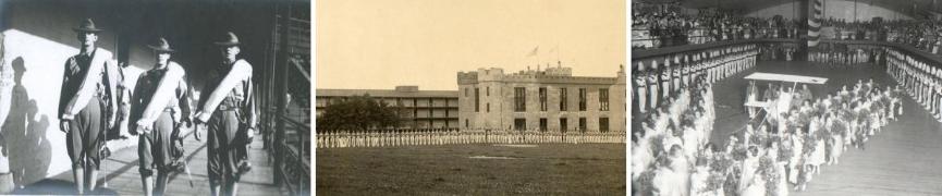 Collage of archival images from time period found on this page