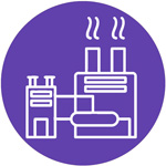Line icon of power plant
