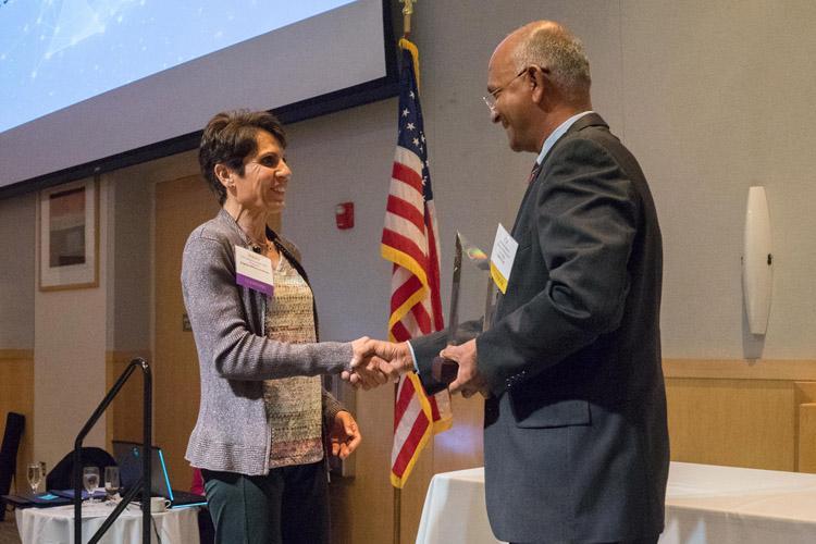 Col. Stacey Vargas, professor of physics/astronomy, received an award for “Innovation in Higher Education” from the Shenandoah Valley Technology Council in May. – Photo courtesy of James Madison University.