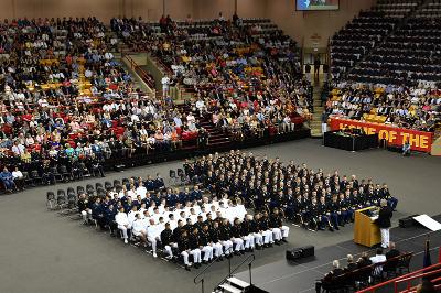 A wide angle of the joint commissioning ceremony.