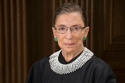 A portrait of Supreme Court Justice Ruth Bader Ginsburg