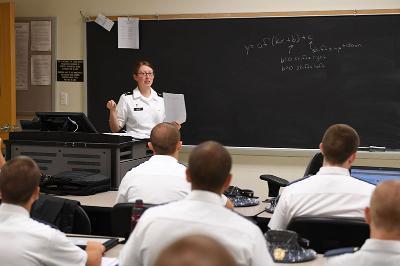 VMI Professor Amy Givler teaches a mathematics class