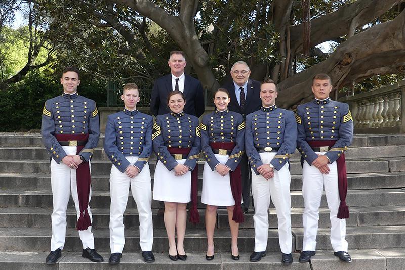 Cadets pause with their faculty advisors in San Remo, Italy.