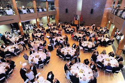 Members of the Institute Society dine in Marshall Hall Nov. 9.