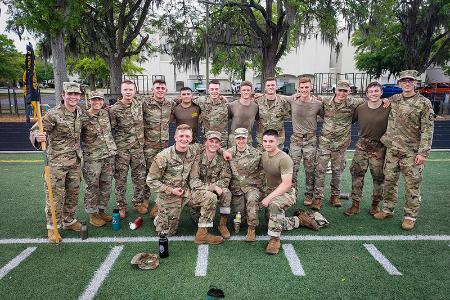 VMI and Citadel Army ROTC cadets group photo