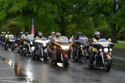 Nearly 300 motorcycle riders participate in the annual Run For The Wall from California to Washington D.C.-VMI Photo by Marianne Hause.
