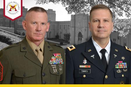 Institute and Corps Sgt. Maj. Tom Sowers and Col. Tom Timmes ’92
