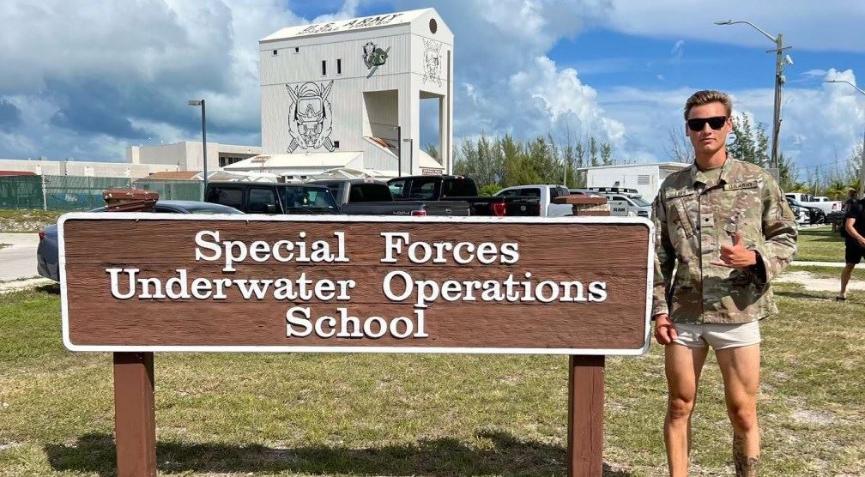 Tommy Lees '24 at Special Forces Underwater Operations School