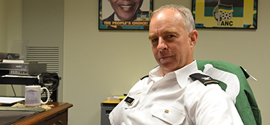 Col. Jim Hentz in his office